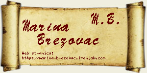 Marina Brezovac vizit kartica